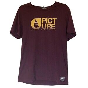 Picture Organic Clothing shirt T-Shirt Size Large Maroon